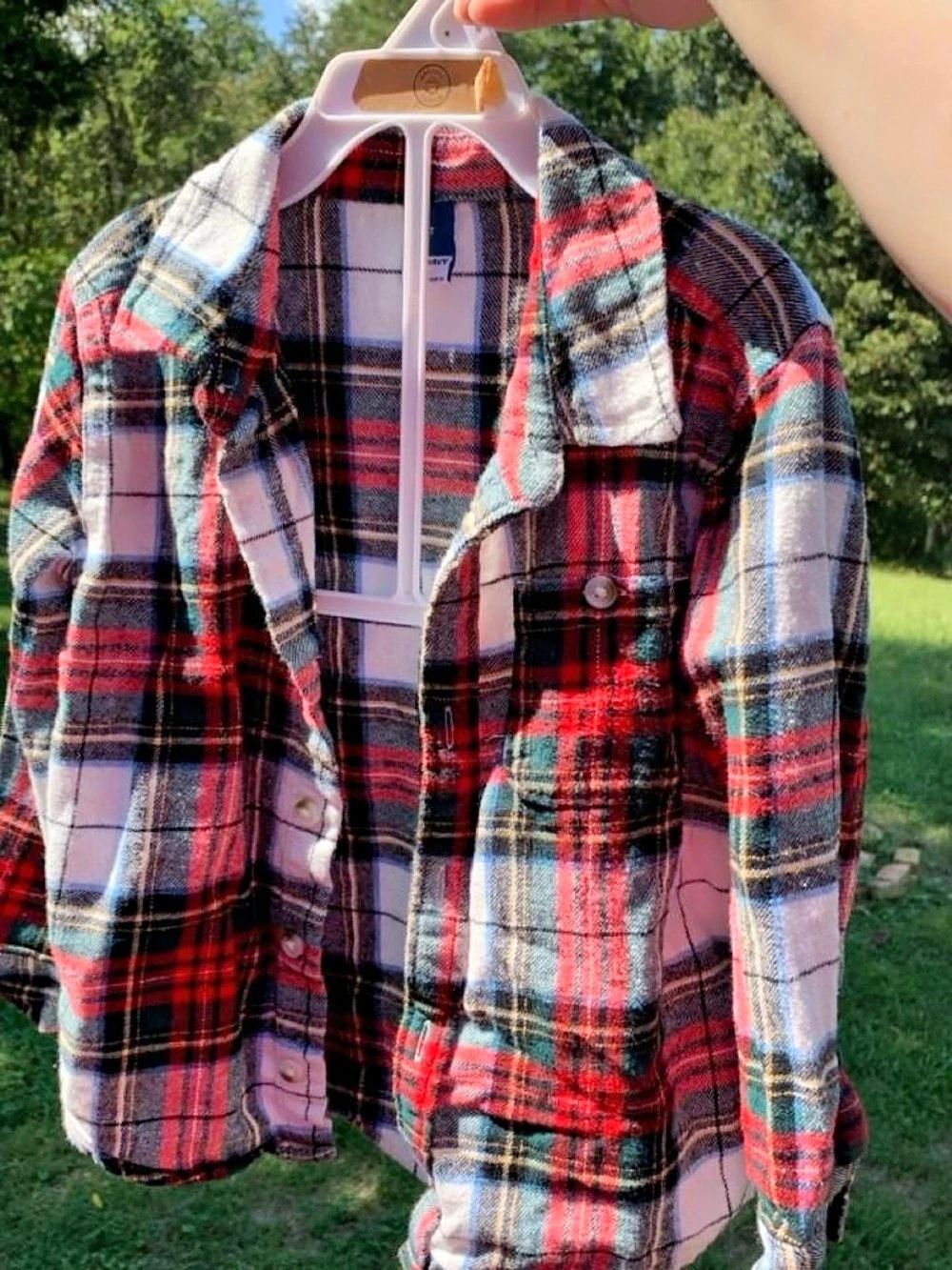 EUC Old Navy Long-Sleeve Plaid Flannel Shirt for Toddler